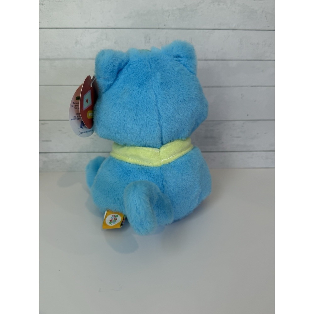 Giggle Scape Blue Cat Plush 7" Stuffed Animal Heart Collar Soft Toy w/ Tags - Picture 3 of 3